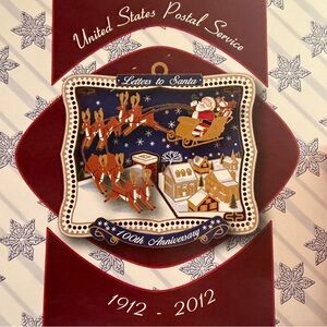 USPS 100th Anniversary Holiday Ornament - Blue and Gold